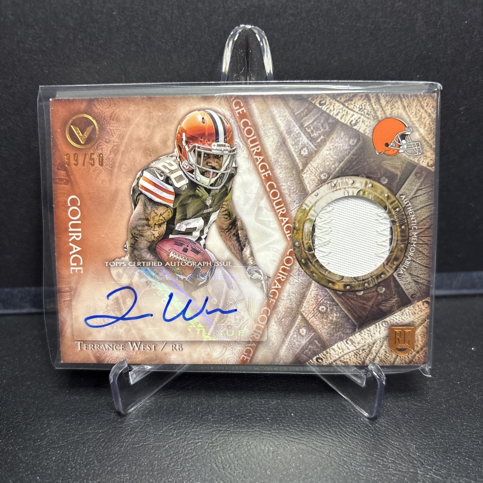 Terrance West Topps Valor Shield of Honor Autograph Patch #SOHTW Courage