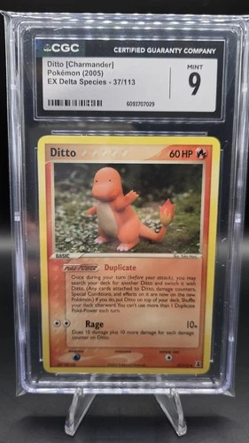 Ditto (Charmander) 37/113 — CGC 9 (Mint) — Ex Delta Species — Rare Pokemon Card