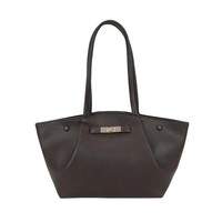 Gallantry, Damen Shopper Genarbt Mit Drehverschluss Und Langen Henkeln, Braun