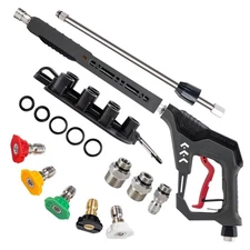 Pressure Washer Gun with Swivel, with Replacement Wand Extension, with M22 14...
