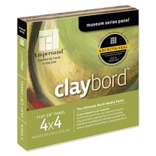 Ampersand Museum Quality Claybord 4x4 Pack of 4 Premium Mixed Media Panels