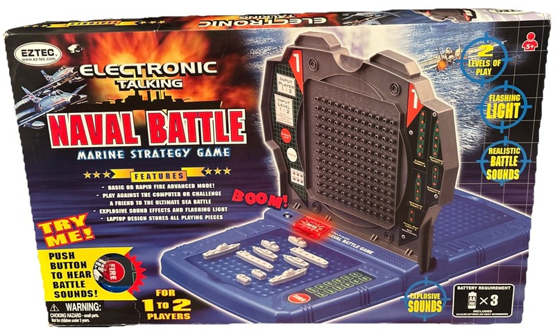 NEW 2012 ELECTRONIC TALKING NAVAL BATTLE MARINE STRATEGY GAME LIGHTS SOUNDS NIB