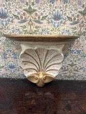 Grande applique mensola consolle da parete rococò legno intagliato vintage