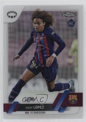 2022 Chrome UEFA Women's Champions League Refractor Vicky Lopez #2 Rookie RC 3u4