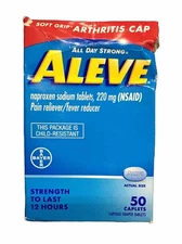 Aleve Soft Grip Arthritis Cap-50 Caplets Dated 12/2024 SEALED