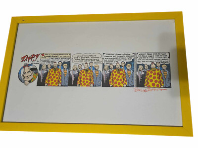 Signed Framed Zippy Comic Print, authenticated by artist Bill Griffith