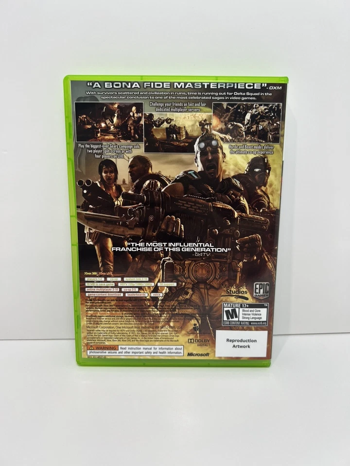 Gears of War 3 (Xbox 360, 2011) - Image 2 of 4
