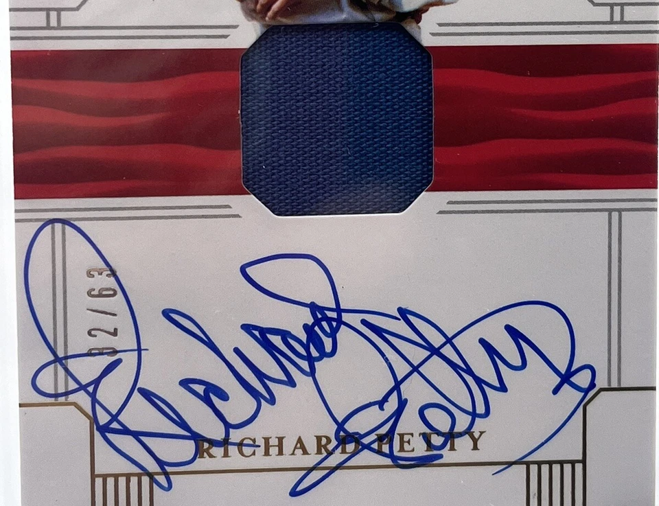 Richard Petty /63 Auto Relic 2020 National Treasures Racing FS-RP NASCAR HOF - Image 3 of 3