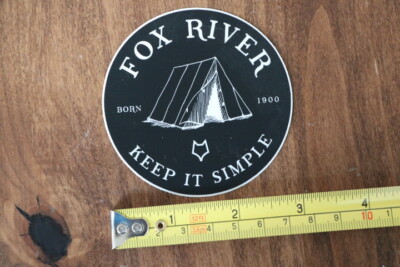 FOX RIVER Ski Hike Socks STICKER Decal NEW Black Circle Tent