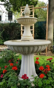 Springbrunnen 150 cm 2 Etagen Standbrunnen Brunnen Gartenbrunnen