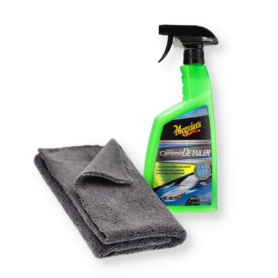 DetailerSet Meguiars Hybrid Ceramic Detailer 768 ml + ProfiPolish Poliertuch
