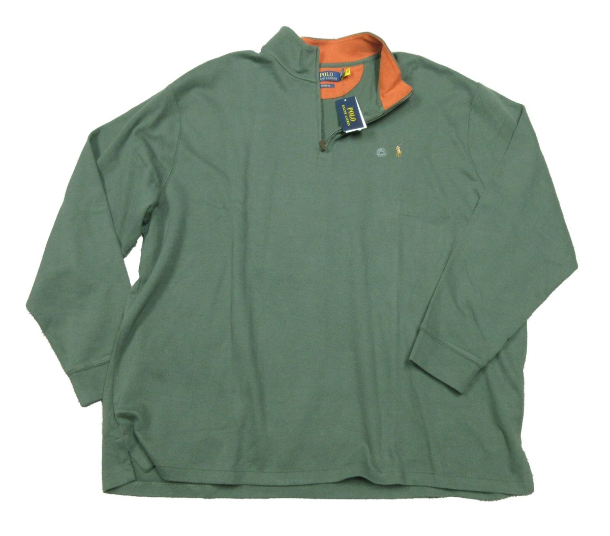 Polo Ralph Lauren Big & Tall Men's Green Estate Rib 1/4 Zip