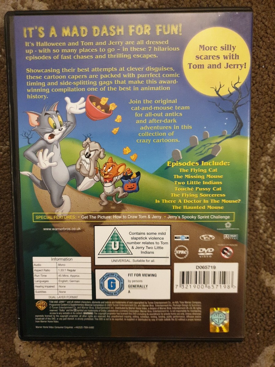 TOM AND JERRY HALLOWEEN HIJINKS AND SHRIEKS DVD KIDS 7 EPISODES | eBay