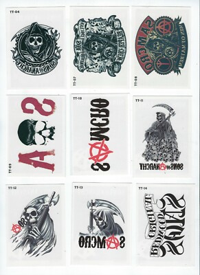 2015 Sons of Anarchy large lot of 16 different tattoo cards | eBay