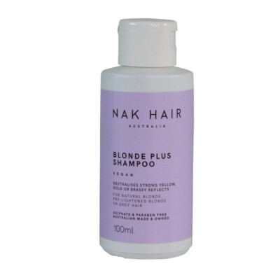 NAK HAIR AUSTRALIA - BLONDE PLUS SHAMPOO (100ml) Travel Size