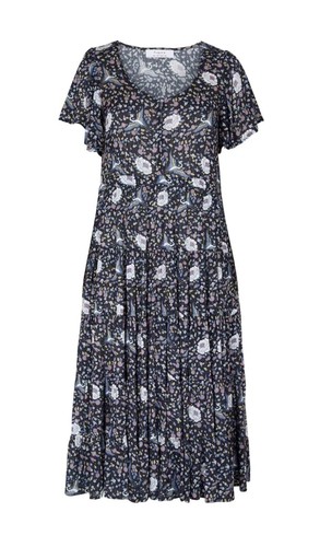 Auguste the Label Dress Size AU/UK 10 US 6 Midi Black Floral Boho Cottage Romanc - Picture 3 of 6