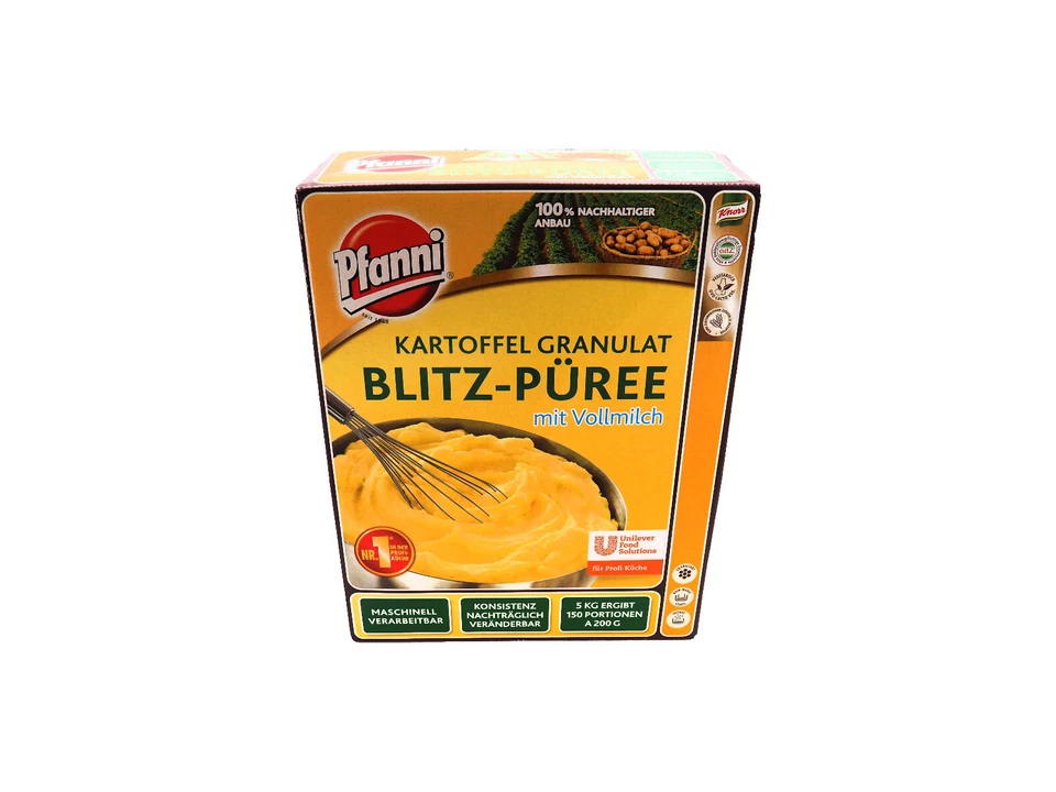 KNORR 5 kg Pfanni Kartoffel-Granulat Blitz-Püree mit Vollmilch