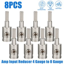 8Pc Car Audio Power/Ground 4 Gauge to 8 Gauge Amp Input Reducers Wire Reducer