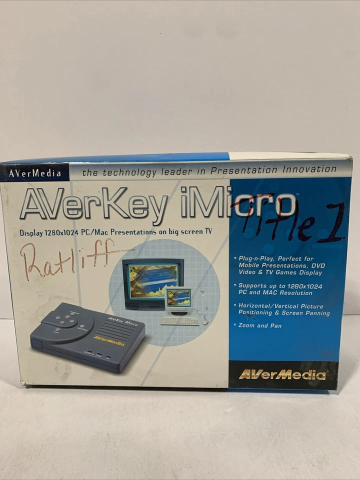 AVerkey iMicro PC/MAC to TV Conversion Converter In Original Box AVAK550 - Image 2 of 4