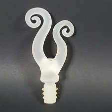 Bouchon de bouteille en verre soufflé à la main dépoli Payton Flameworks Curl