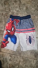 Spider-Man Marvel Boy's Swim Trunks Board Shorts Large Lined Elastic Waist