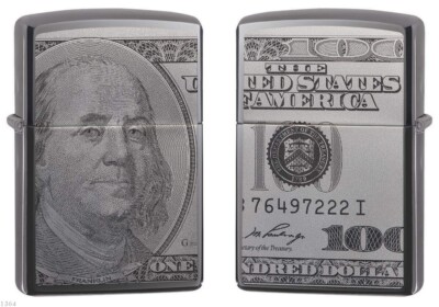 ZIPPO ☆ ONE-HUNDRED-DOLLAR BILL (2-sided) | eBay