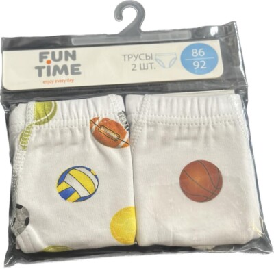 Set X2 Slip Fun Time Junge 86/92 cm weiß Ball Neu