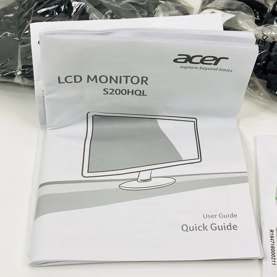 Acer S200HQL  19.5" CB 1080p 60Hz LED Backlit LCD Monitor  VGA BRAND NEW COMPLET - Image 2 of 4