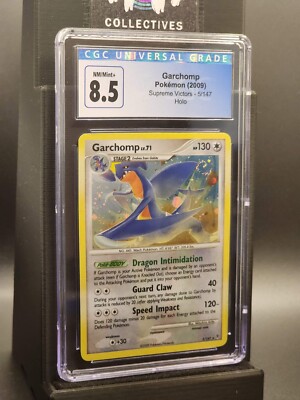 GARCHOMP LV. 71 Holo #5 Pokemon TCG 2009 Supreme Victors CGC 8.5
