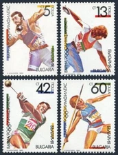 Bulgaria 3565-3268, MNH. Mi 3866-3869. OLYMPHILEX-1990. Discus, Javelin,Shot put