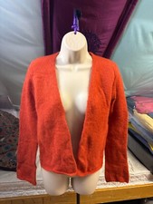 Monsoon open style cardigan, Orange, UK 10, mohair