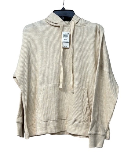 Style & Co Petite Cotton Waffle-Knit Hoodie, Oatmeal Heather, PXL - Bild 2 von 10