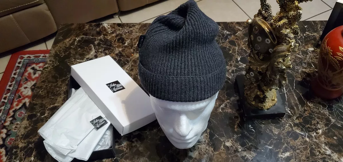 TOM FORD Fisherman Beanie 100% Cashmere Ribbed-Knit Fold-over Cuff