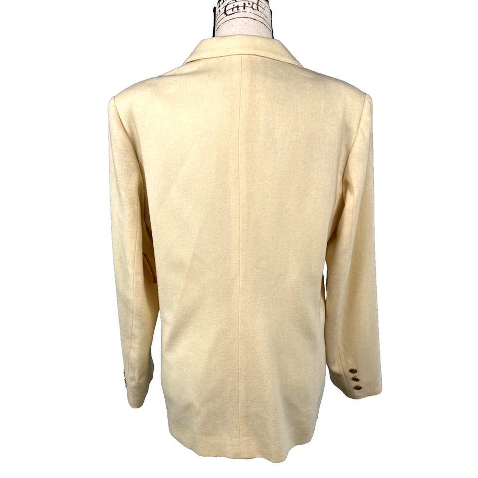 Blazer para mujer Haberdashery Collection By Personal lana amarillo mantequilla talla 16 preparación Foto 3 de 4