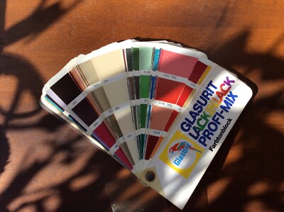 Glasurit Lack in Lack Profi Mix Farbtonblock mit Ral Karte   90 gebraucht 