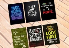 Funny Gamer Poster Matte Paper Humorous Video Gamer Wall Art Cool Posters Decor