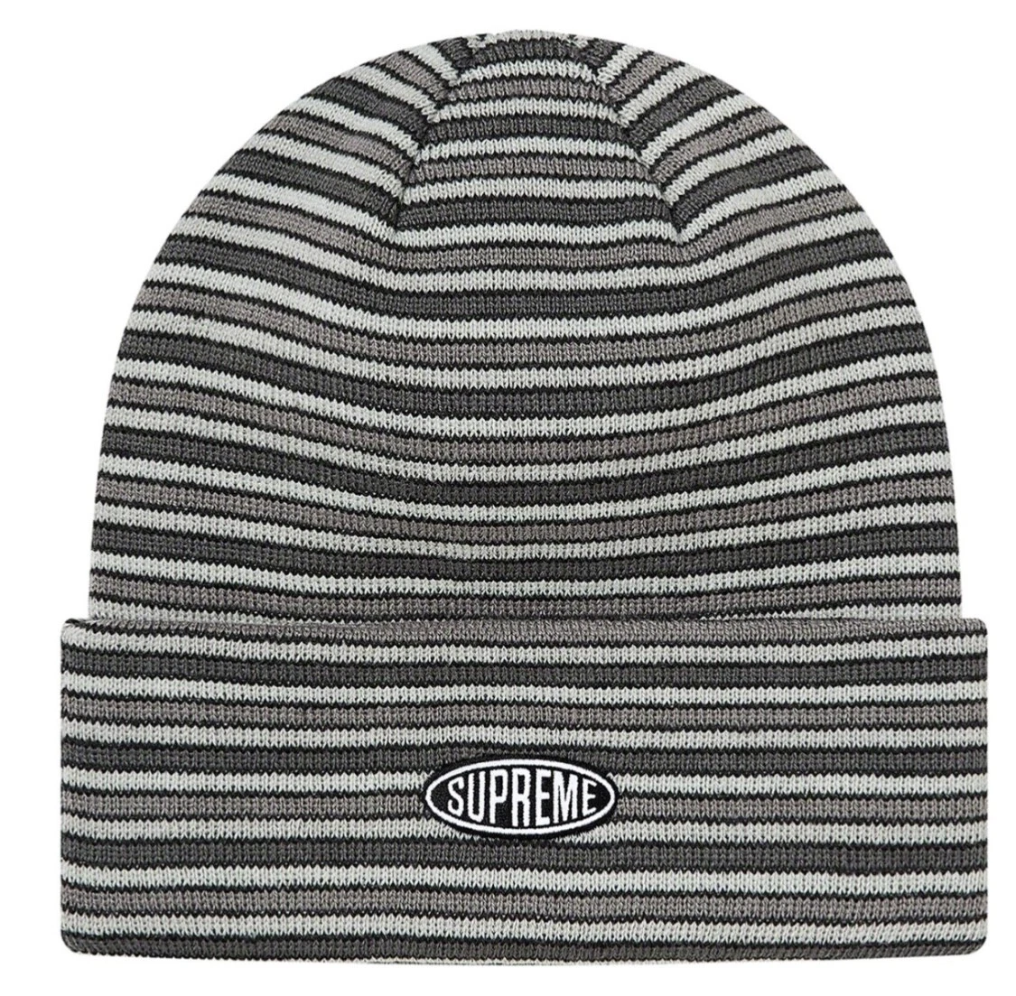 Supreme FW20 Multi Stripe Beanie gris et noir