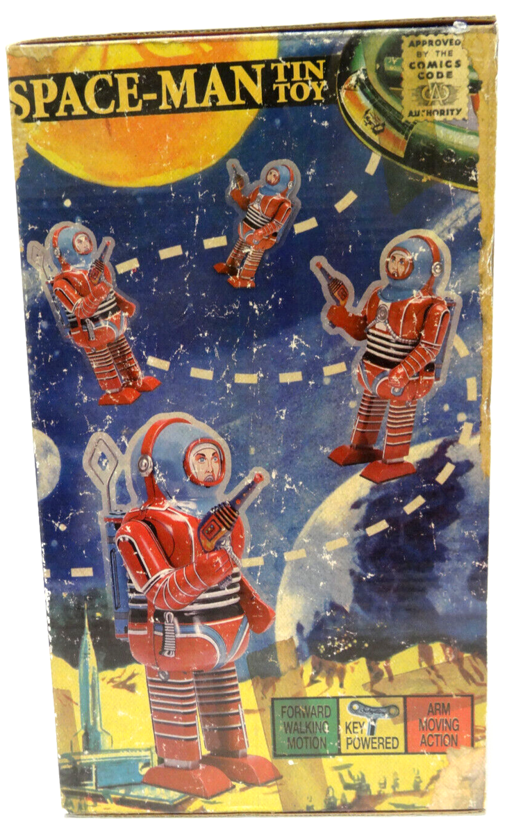 Schylling The Adventures of Spaceman 2007 Wind up Tin Robot