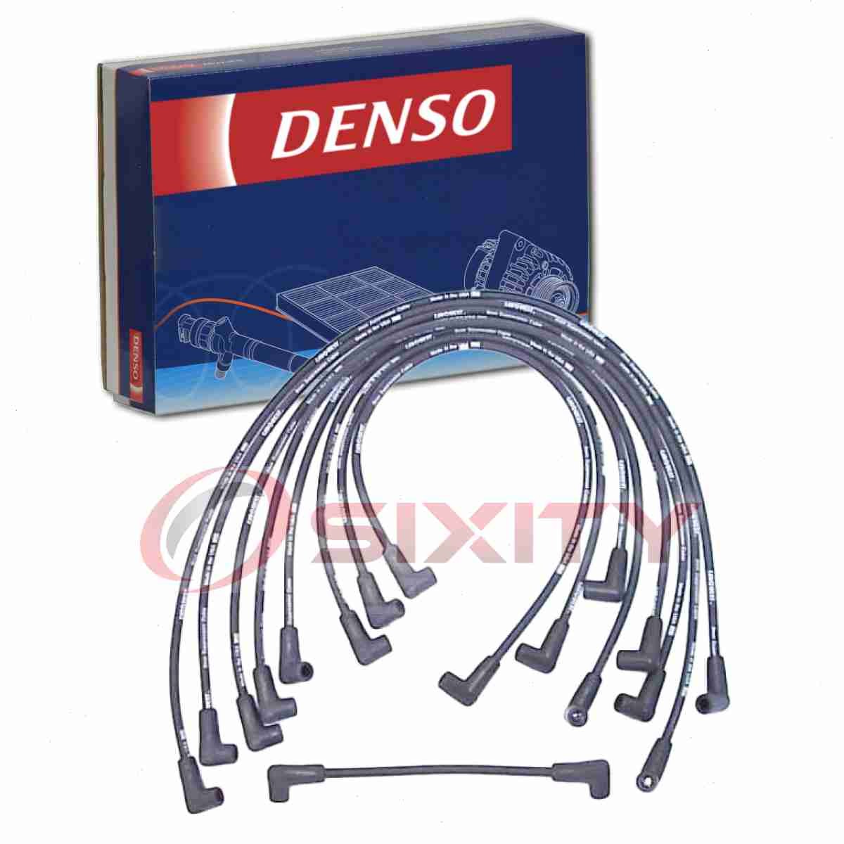 Denso Spark Plug Wire Set for 1988-1993 GMC C3500 5.7L V8 Ignition Plugs lx