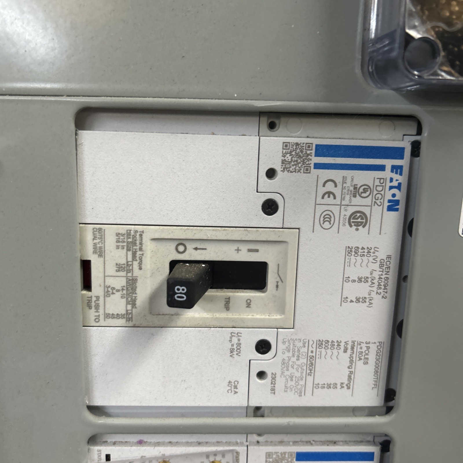 Eaton PRL3X Panel 480/277v 250 AMP 3 phase With Surge Protection