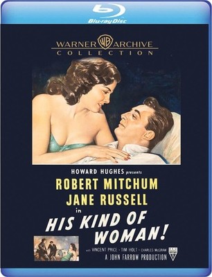 New HIS KIND OF WOMAN Blu-ray Robert Mitchum Jane Russell Tim Holt noir Unsealed