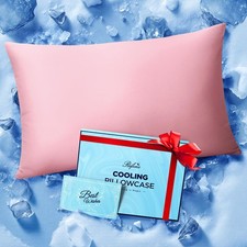 Ice Cooling Pillowcase for Hot Sleepers, Instantly Cool, Stay Cold All Night,...