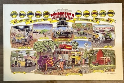 Robert Williams Deuces Wild 1932 Ford Hot Rod Poster 22x34 Lowbrow Art