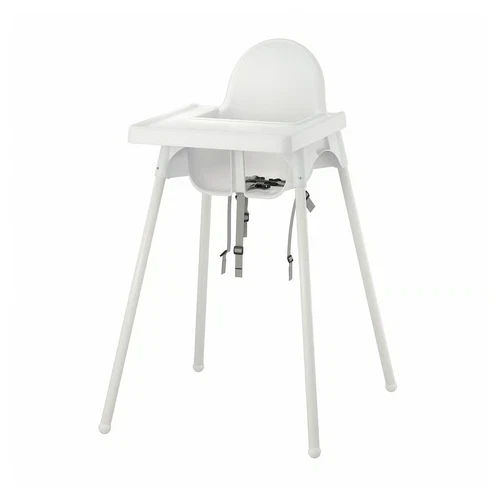 IKEA Antilop High Chair with Tray White Easy To Take Apart & Carry Along