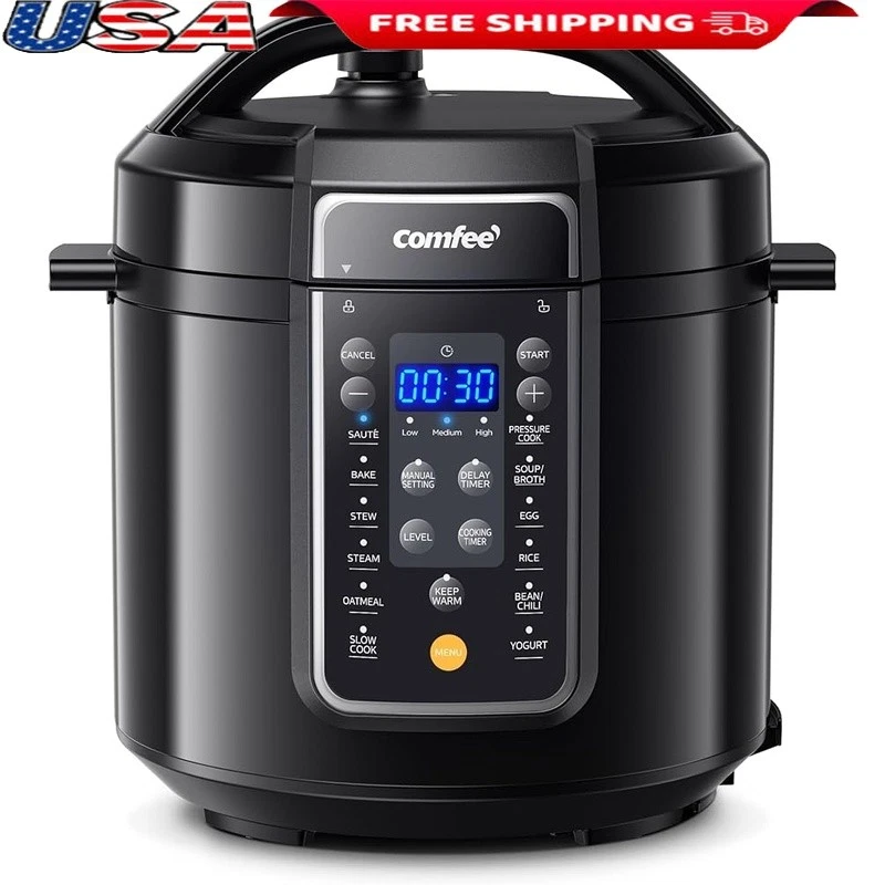 9 in 1 Multi Pressure Cooker Slow Cooker Rice Cooker W/ 14 Presets Accessories