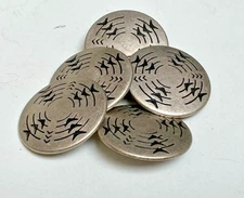 buttons berries silver pewter tone metal shank 7/8"- 23mm 5pcs