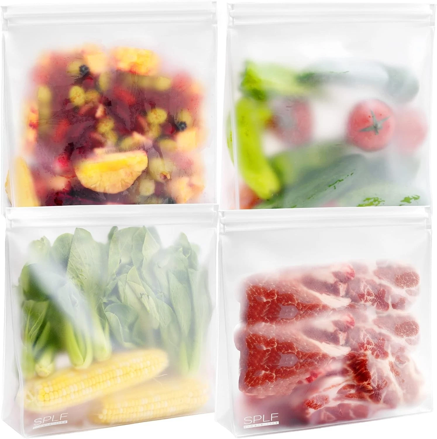 4 Pack Dishwasher Safe Reusable Storage Bags Reusable Gallon Freezer Bags BPA
Opens in a new window