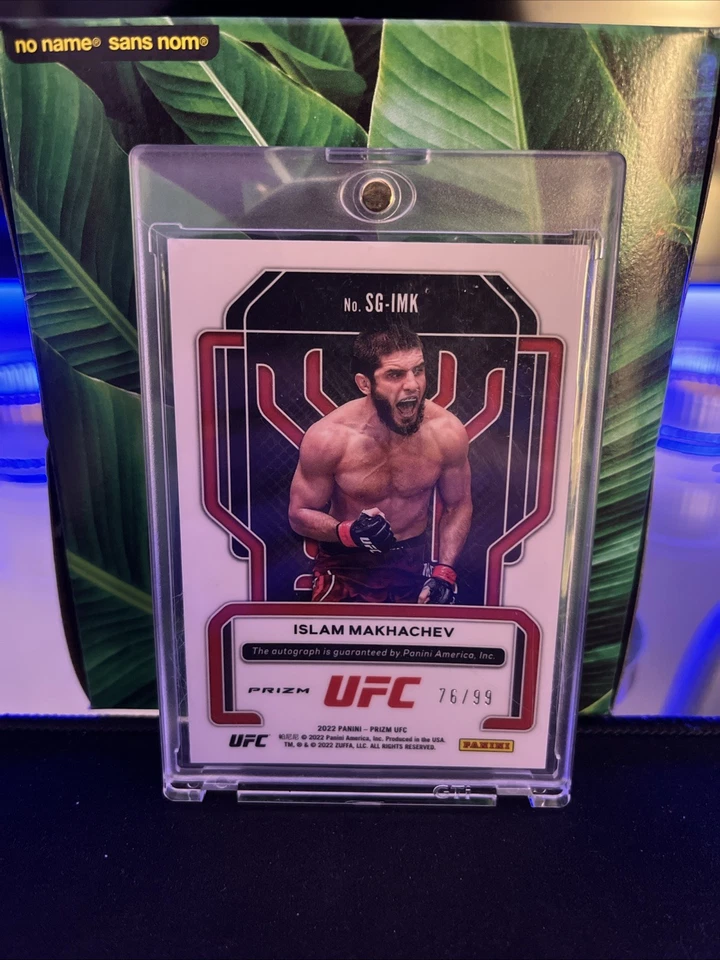 2022 PANINI PRIZM UFC SIGNATURES RED PRIZM ISLAM MAKHACHEV /99 AUTO!! - Image 2 of 2