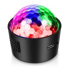 Wiwreenm Mini Disco Ball Light,Rechargeable Party Lights,Sound Activated Stro...