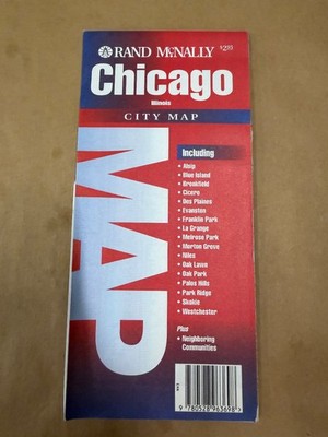 Rand McNally Chicago Illinois City Map Folded Street Map Travel